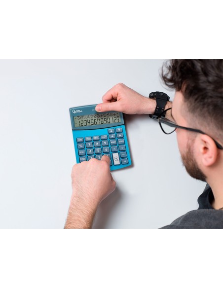 CALCULADORA  SOBREME SA XF28 12D.DOS  SOLAR PILAS AZ. 155X115X25MM