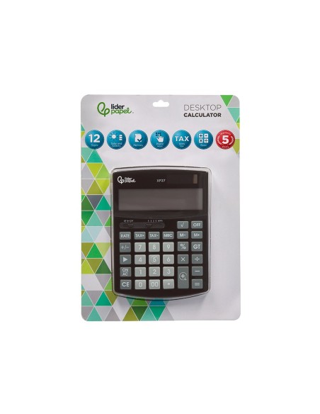 CALCULADORA  XF27 12D.TASAS SOLAR PILAS NG.155X115X25MM