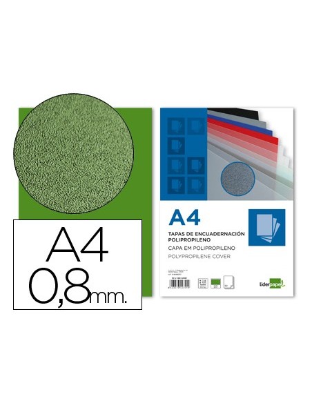 TAPA ENCUADERNACION PP DIN A4 VER ESPESOR 0,8 MM PACK 50**44341 TAPA ENCUADERNACION PP DIN A4 VER ESPESOR 0,8 MM PACK 50**44341