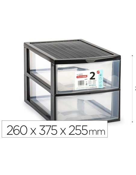 CAJONERA PLASTIFORTE EBRO 2 CAJONES NG.260X375X255MM CAJONERA PLASTIFORTE EBRO 2 CAJONES NG.260X375X255MM