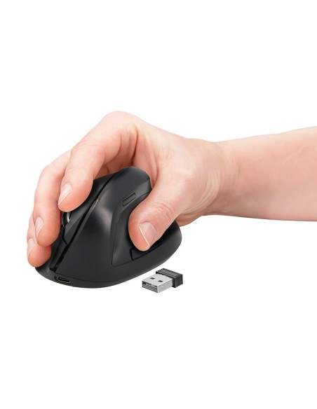 RATON Q-CON.OPTICO INALAMBRICO ERGONOMICO VERT.DPI 800/1200/1600 NG