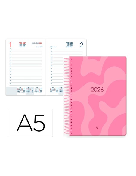 AGENDA ESP. SYROS 150X210MM 2026 DIA PAGINA ROSA PAPEL 60GR.FSC AGENDA ESP. SYROS 150X210MM 2026 DIA PAGINA ROSA PAPEL 60GR.FSC