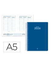 AGENDA ESP. CLASSIC A5 2026 SEMANA VISTA AZ. OSCURO PAPEL 70GR.FSC