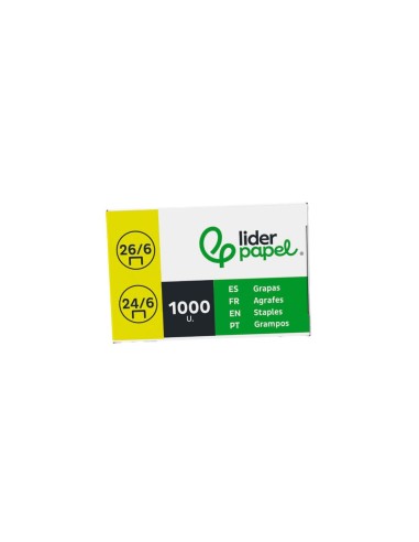 GRAPADORA LIDERPAPEL REG EXTRAEGRAPAS CJ 1000 GRA 22/6 24/6 20H TURQ.