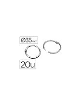 ANILLAS BISAGRA NIQUELADAS N.3 DIAMETRO 32 MM-CAJA 20 ANILLAS 2