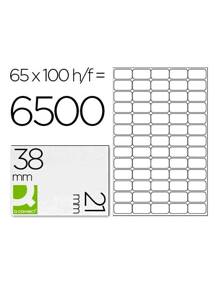 ETIQUETA ADH. Q-CON. 38X21MM 100H.