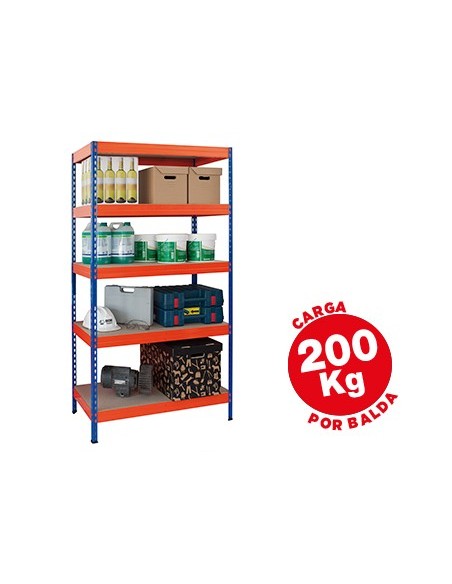 ESTANTERIA MET.AR STORAGE180X90X40 CM 5 EST.200KG POR EST.