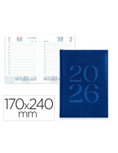 AGENDA ENCUADERNADA  CRETA 170X240MM 2026 D/P AZ. PAPEL 70GR.FSC