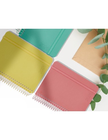 AGENDA ESP. NEON A5 2026 DIA PAGINA ROSA PAPEL 70GR.FSC