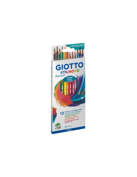 LAPICES DE COLORES GIOTTO STILNOVO ACUARELABLES CAJA DE 12 COLORES