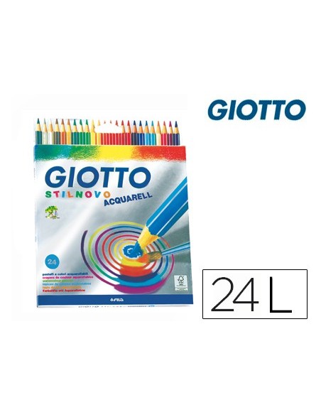 LAPICES DE COLORES GIOTTO STILNOVO ACUARELABLES CAJA DE 24 COLORES