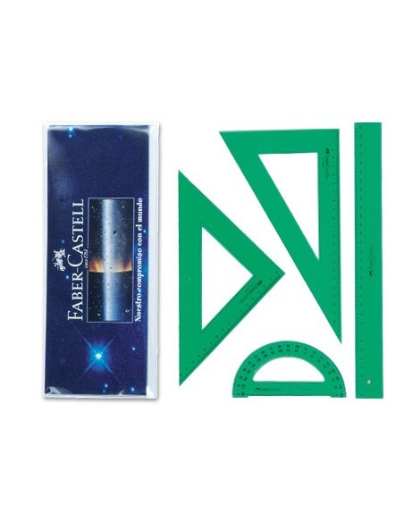 JUEGO ESCUADRA Y CARTABON PETACA JOHANN FABER