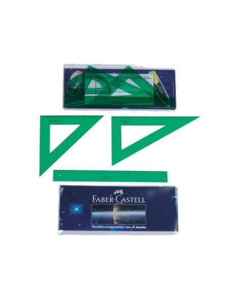 JUEGO ESCUADRA Y CARTABON PETACA JOHANN FABER