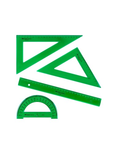 JUEGO ESCUADRA Y CARTABON PETACA JOHANN FABER