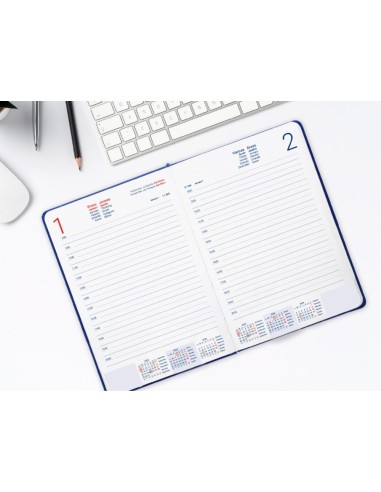 AGENDA ENCUADERNADA  SIFNOS A5 2026 DIA PAGINA AZ. PAPEL 70GR.FSC