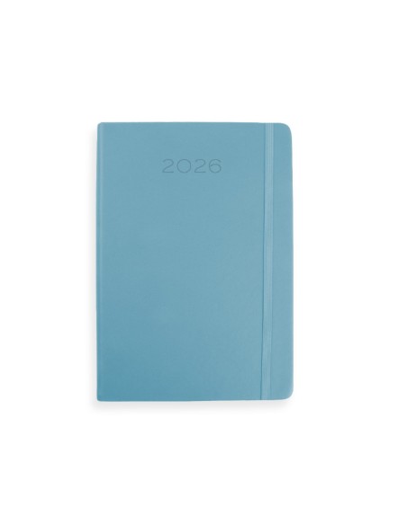 AGENDA ENCUADERNADA  MYKONOS 150X210MM 2026 D/P AZ. CLARO 70GR.FSC