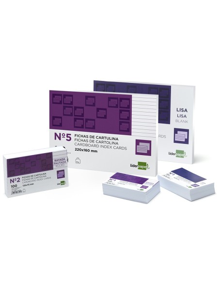 FICHA RAYADA N.1 65X95 MM PAQUETE 100
