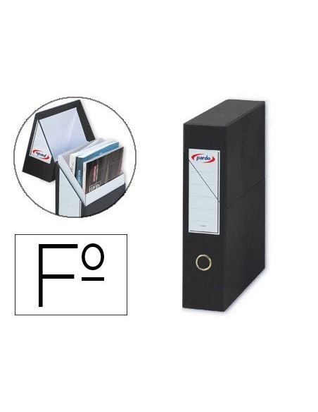 ARCHIVADOR C/ TAPA PARDO A4 CARTON FORRADO LOMO 80MM NG.