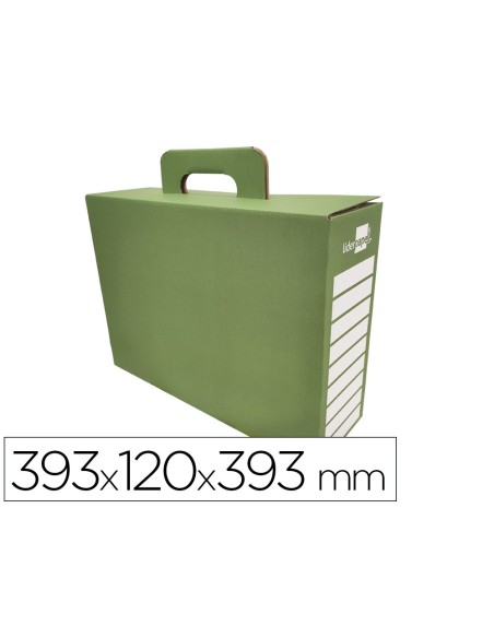 CAJA CHEQUE-LIBRO MAT. ESCOLAR CARTON REFORZADO ASA VE. 393X120X393MM