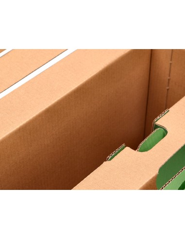 CAJA CHEQUE-LIBRO MAT. ESCOLAR CARTON REFORZADO ASA VE. 393X120X393MM