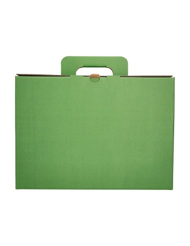 CAJA CHEQUE-LIBRO MAT. ESCOLAR CARTON REFORZADO ASA VE. 393X120X393MM