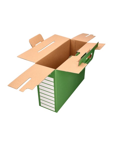 CAJA CHEQUE-LIBRO MAT. ESCOLAR CARTON REFORZADO ASA VE. 393X120X393MM