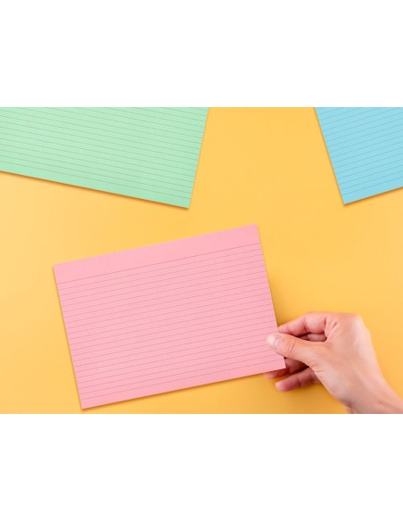 TARJETA ESTUDIAR RAYADA CARTULINA 170 GR/M2 160X220MM PQ.DE 200 UD.