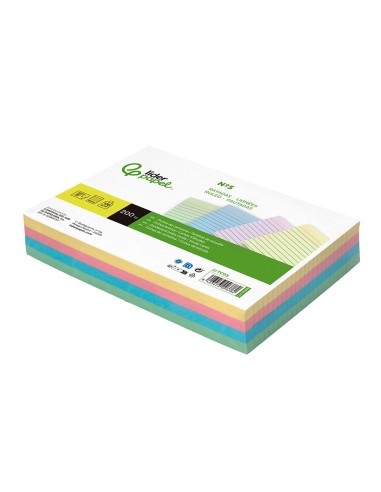 TARJETA ESTUDIAR RAYADA CARTULINA 170 GR/M2 160X220MM PQ.DE 200 UD.