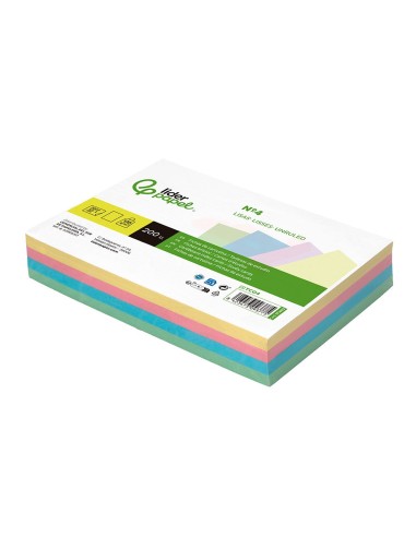 TARJETA ESTUDIAR LISA CARTULINA 170 GR/M2 125X200MM PQ.DE 200 UD.