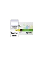 TARJETA ESTUDIAR RAYADA CARTULINA 170 GR/M2 125X200MM PQ.DE 200 UD. 2