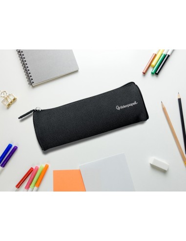 ESTUCHE PORTATODO LIDERPAPEL CLASSIC CILINDRICO ANCHO 210X70MM NEGRO