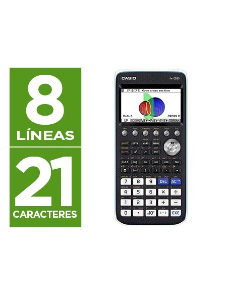 CALCULADORA CASIO FX-CG50 CIENTIFICA GRAFIC 8 LIN.21 CARAC.3D 16MB US