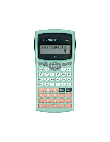CALCULADORA MILAN CIENTIFICA M240 SILVER 2 LINEAS 240 10+2D.VE. TURQ.