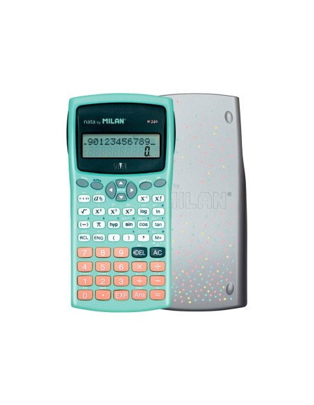 CALCULADORA MILAN CIENTIFICA M240 SILVER 2 LINEAS 240 10+2D.VE. TURQ.