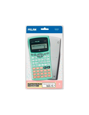 CALCULADORA MILAN CIENTIFICA M240 SILVER 2 LINEAS 240 10+2D.VE. TURQ.