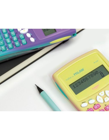 CALCULADORA MILAN CIENTIFICA M240 SUNSET 240 FUNC. 10+2D.ROSA /AM.