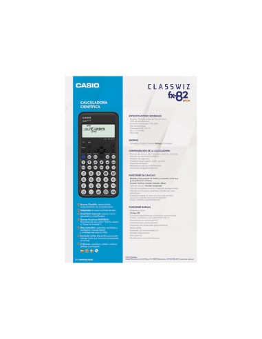 CALCULADORA CASIO FX-82 SPX IBERIA CLASSWIZZ CIENTIFICA 292 FUNCIONE