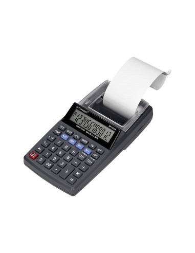 CALCULADORA Q-CON.IMPRESORA PANTALLA PAPEL KF11213 12 DIGITOS NEGRA