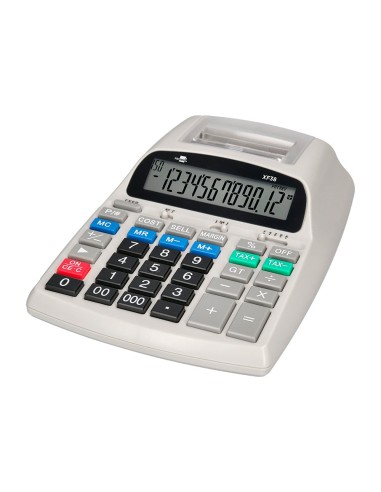 CALCULADORA  PANTALLA PAPEL 57MM 12D.IMPRES BICOLOR BL.225X158X56MM