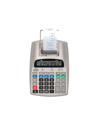 CALCULADORA  PANTALLA PAPEL 57MM 12D.IMPRES BICOLOR BL.225X158X56MM