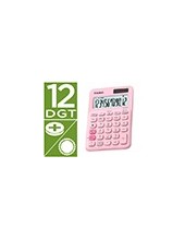 CALCULADORA CASIO MS-20UC-PK SOBREMESA 12 DIGITOS TAX +/- COLOR ROSA 2