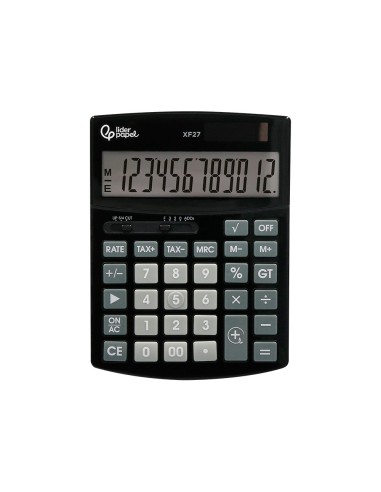 CALCULADORA  XF27 12D.TASAS SOLAR PILAS NG.155X115X25MM