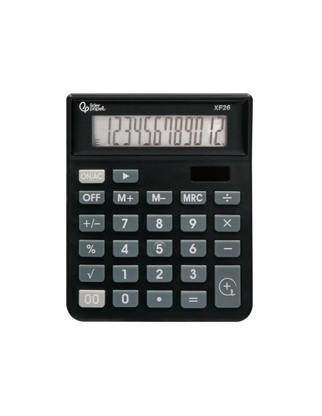 CALCULADORA  XF26 12D.SOLAR PILAS 127X105X24MM NG.