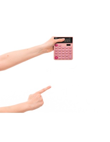CALCULADORA  XF23 10D.SOLAR PILAS ROSA 127X105X24MM