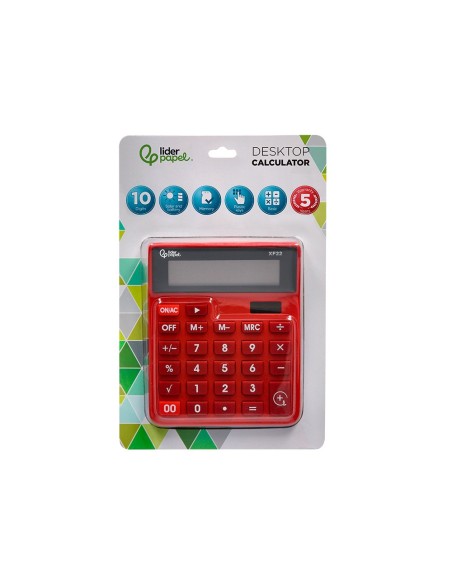 CALCULADORA  XF22 10D.SOLAR PILAS RJ. 127X105X24MM