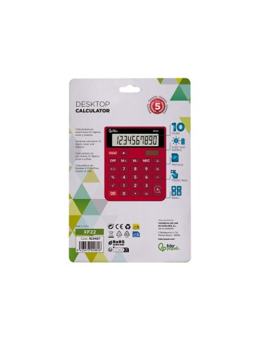 CALCULADORA  XF22 10D.SOLAR PILAS RJ. 127X105X24MM