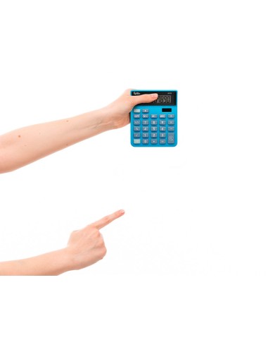 CALCULADORA  XF21 10D.SOLAR PILAS AZ. 127X105X24MM