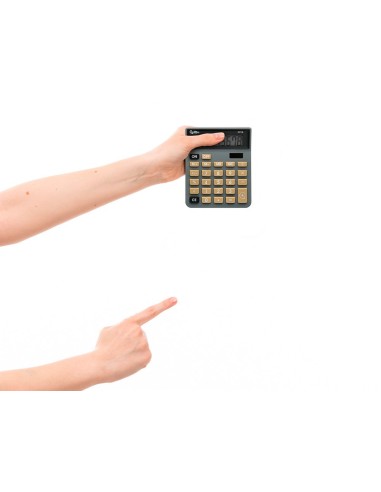 CALCULADORA  XF18 8D.SOLAR PILAS GRIS 127X105X24MM