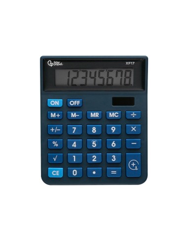 CALCULADORA  XF17 8D.SOLAR PILAS AZ. 127X105X24MM