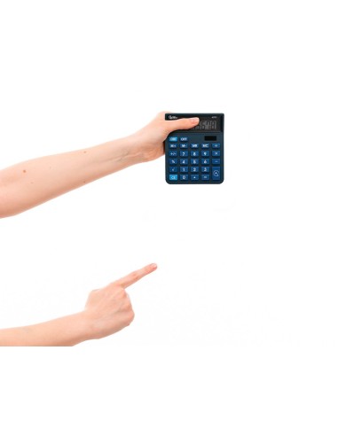 CALCULADORA  XF17 8D.SOLAR PILAS AZ. 127X105X24MM